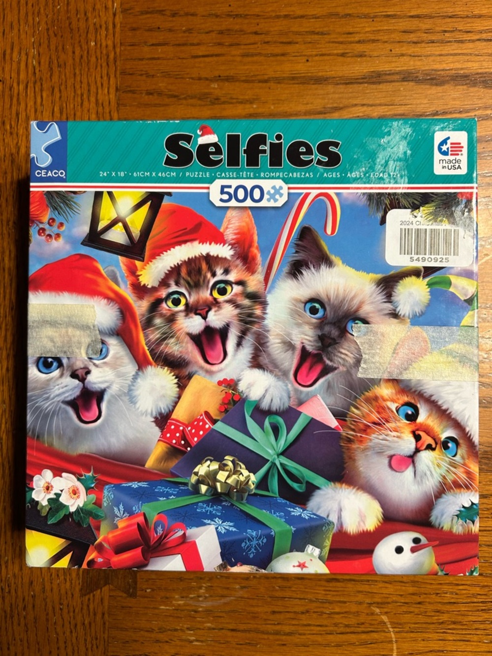 Selfies 500-Piece Holiday Cats Puzzle - Colorful